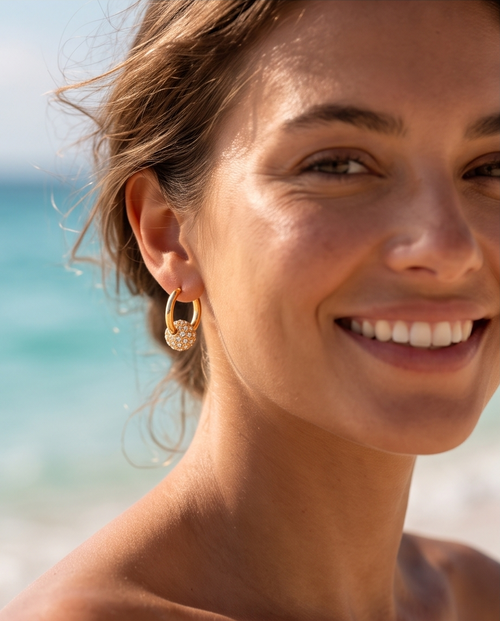 Aretes Lumiere Dorada